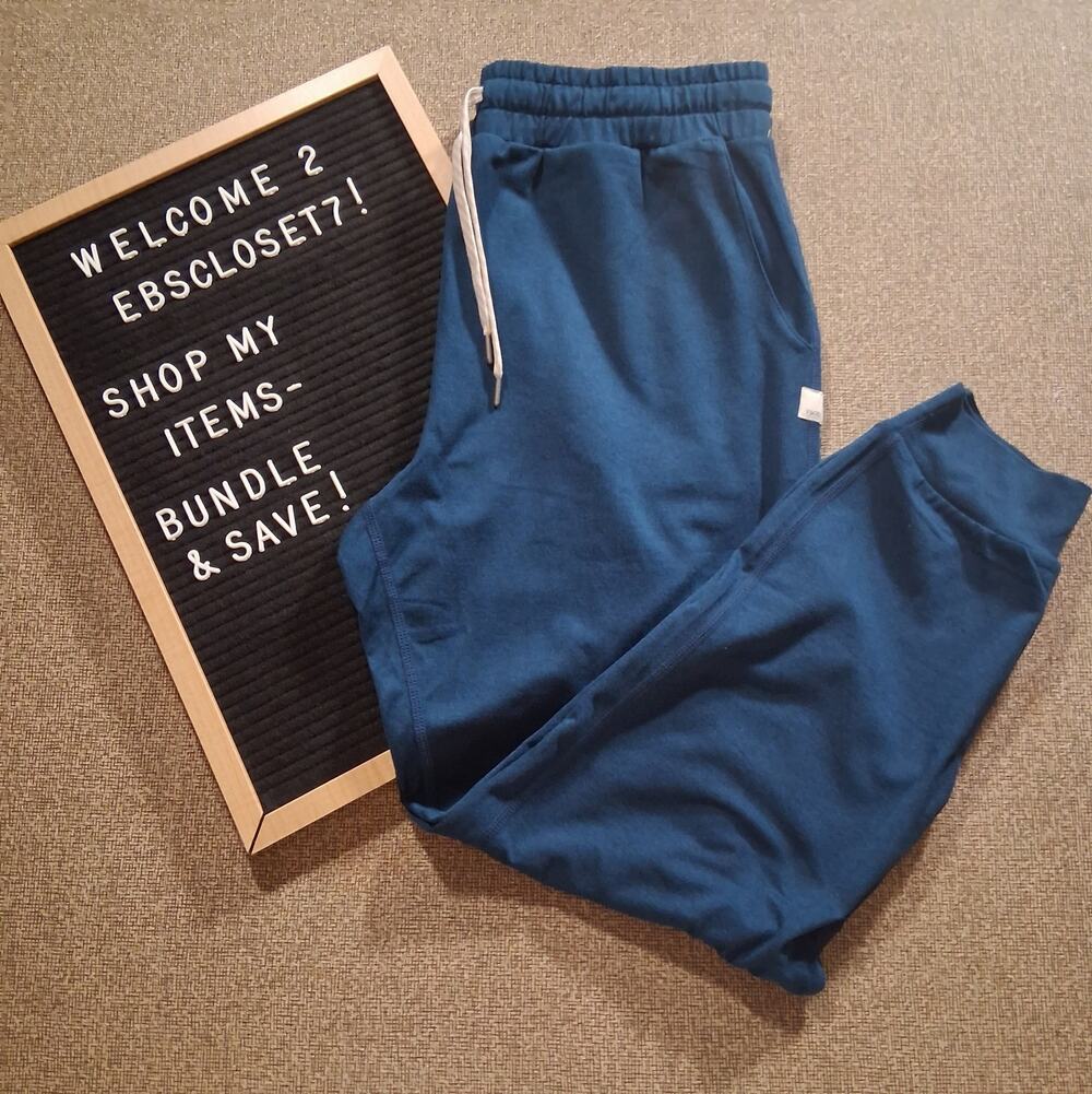 Vuori Women's Performance Jogger Pants M Indigo Blue Heather DreamKnit VW303